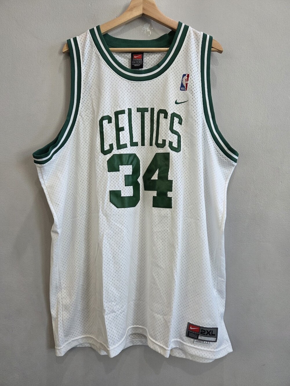 Nike Boston Celtics Paul Pierce 34 NBA Jersey White Vintage Basketball Men's XXL